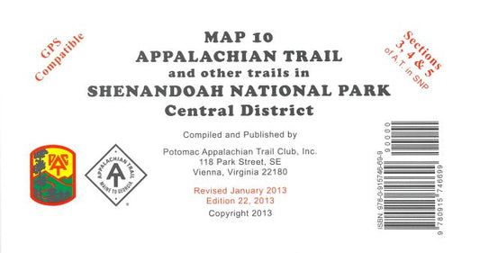 Map 10: AT in Shenandoah National Park (Central District)