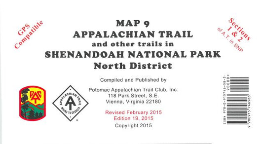 Map 9: AT in Shenandoah National Park (North District)